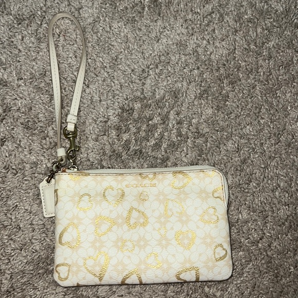 White coach wristlet - Picture 1 of 2